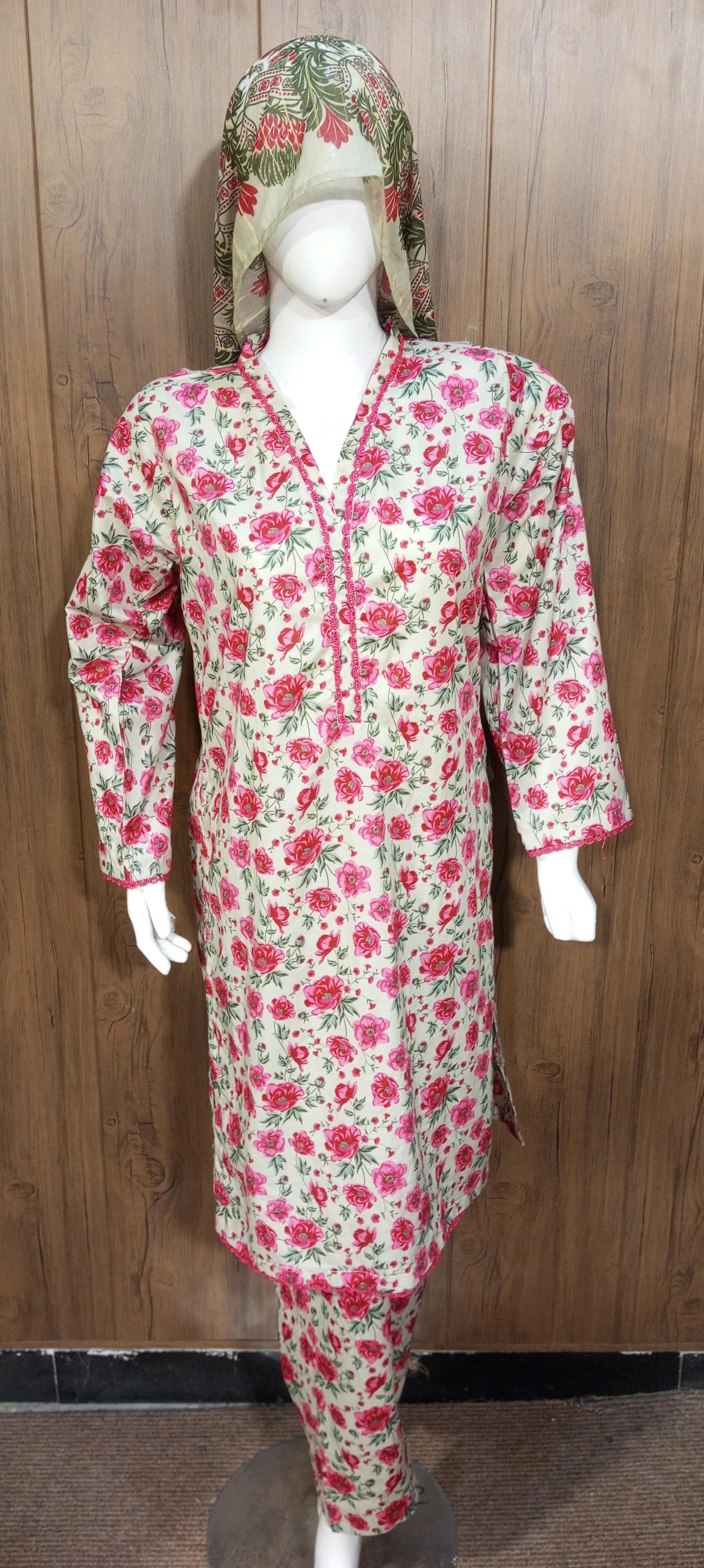 I-008 Bin Saeed 3 Piece Premium Lawn Stitched Trouser Shirt