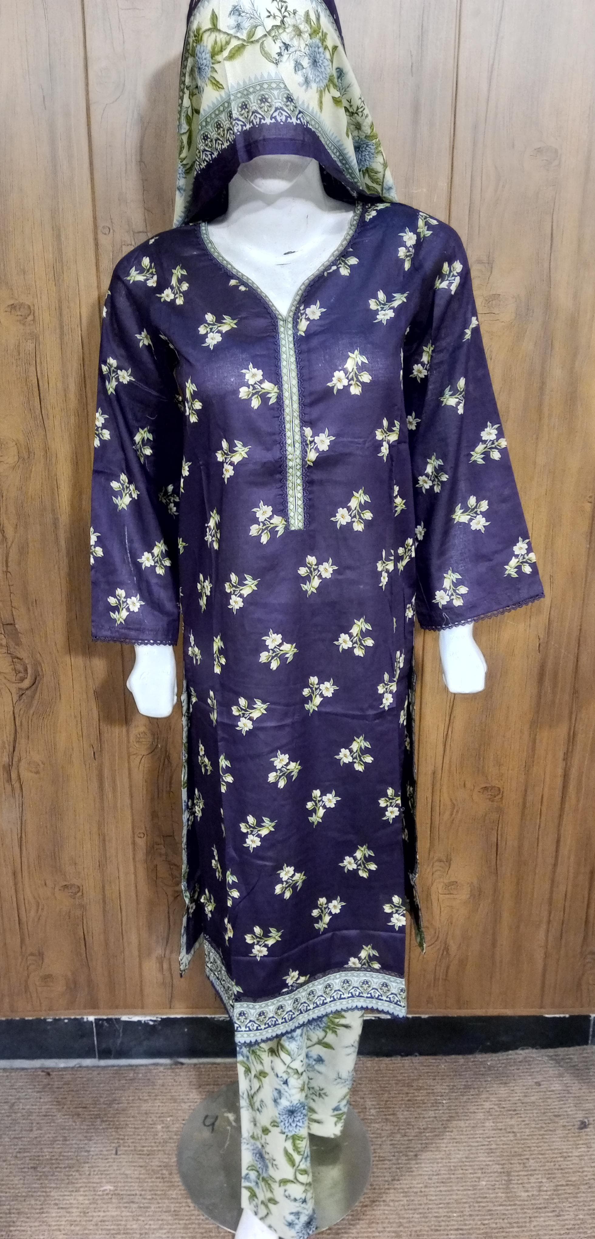 I-005 Bin Saeed 3 Piece Premium Lawn Stitched Trouser Shirt