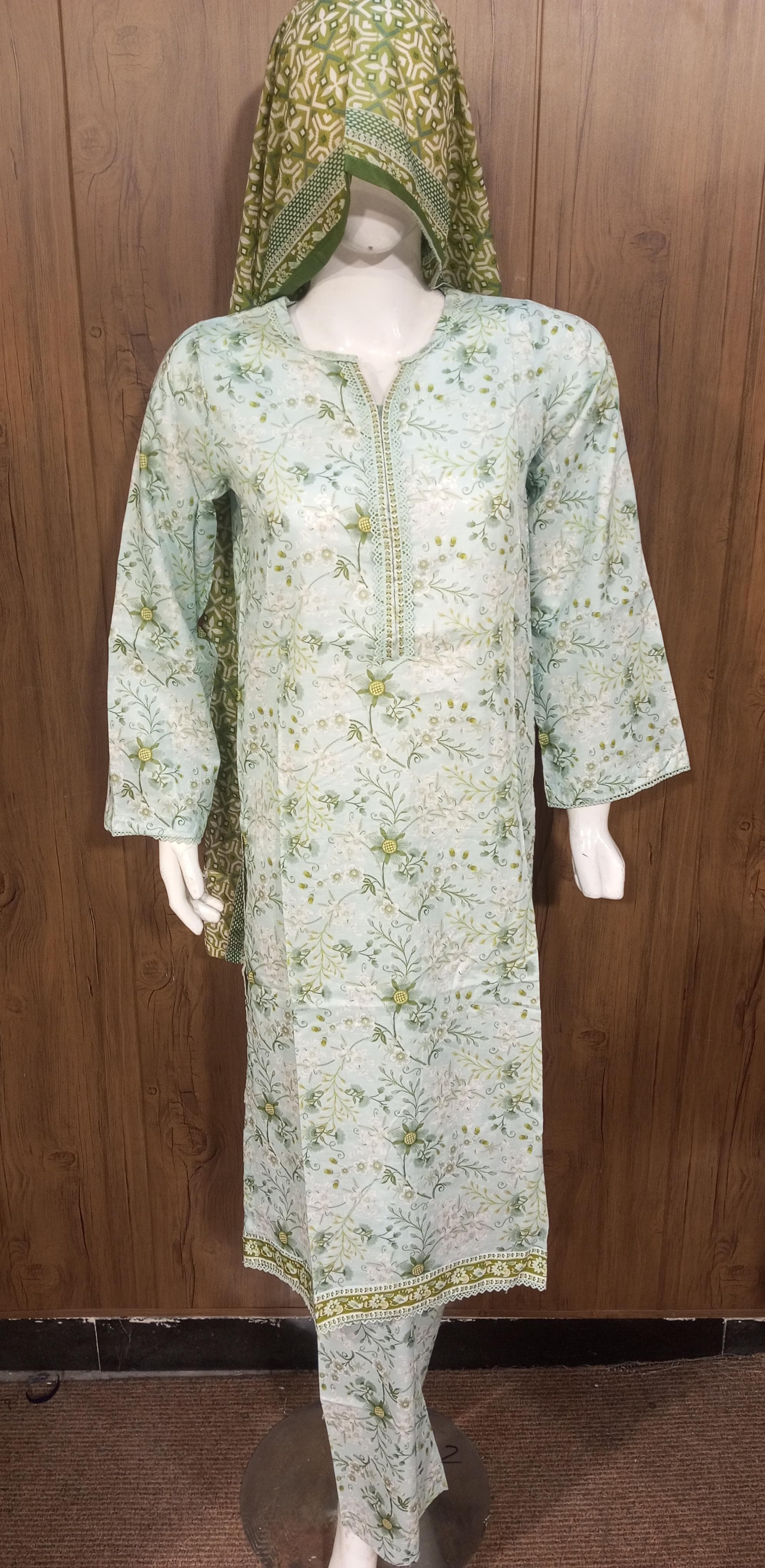 I-004 Bin Saeed 3 Piece Premium Lawn Stitched Trouser Shirt